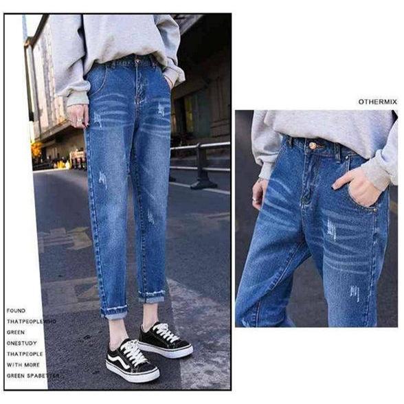 デニムパンツ ダメージ レディース デニム ワイドパンツ 大きいサイズ ジーンズ ズボン ボトムス おしゃれ ジーンズ ジーパン 九分丈 Loco Convenience ヤフー店 通販 Yahoo ショッピング