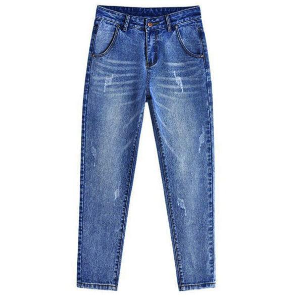 デニムパンツ ダメージ レディース デニム ワイドパンツ 大きいサイズ ジーンズ ズボン ボトムス おしゃれ ジーンズ ジーパン 九分丈 Loco Convenience ヤフー店 通販 Yahoo ショッピング