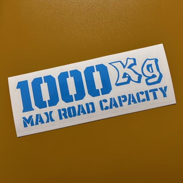11色】最大積載量（MAX ROAD CAPACITY）1000Kg ハイエース キャラバン