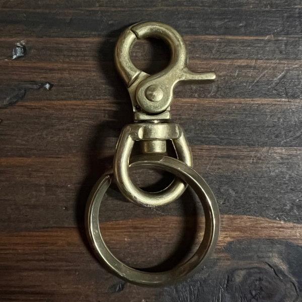 真鍮無垢 KEY HOOK BRASS（真鍮）二重キーリング キーフック