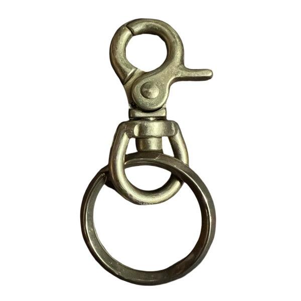 真鍮無垢 KEY HOOK BRASS（真鍮）二重キーリング キーフック