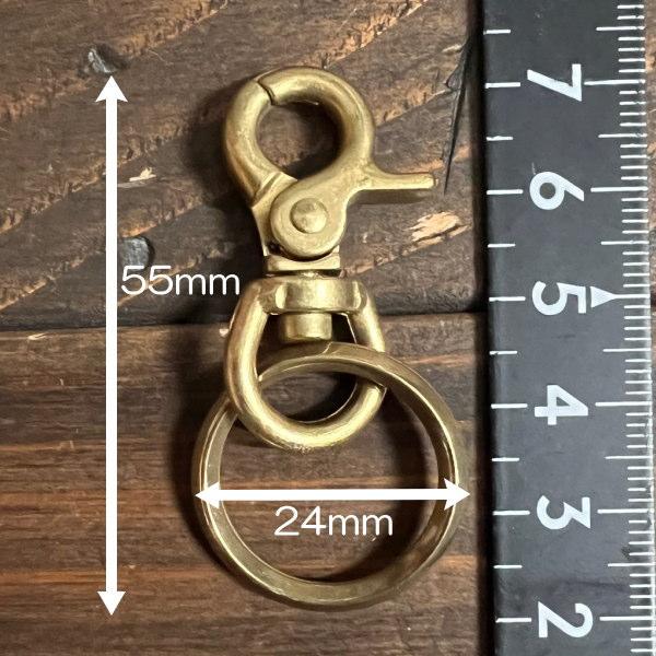 真鍮無垢 KEY HOOK BRASS（真鍮）二重キーリング キーフック