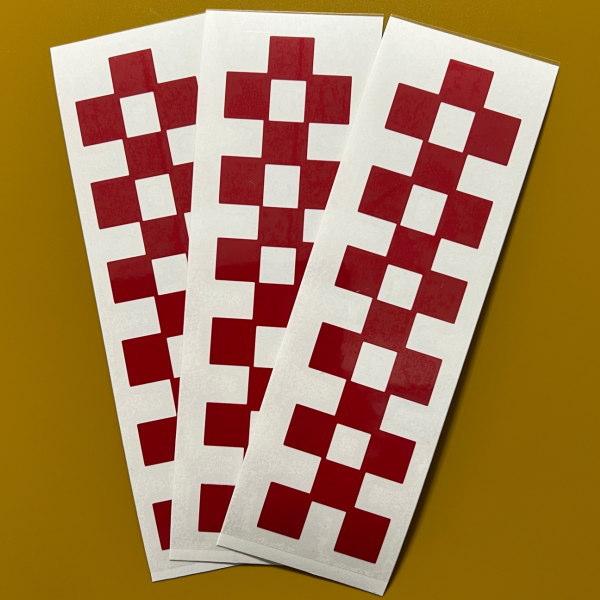 チェッカーフラッグ3枚セット バイク シール ステッカー カッティング