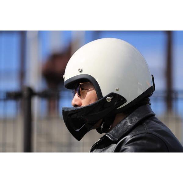 チンガード フェイスガード Chin guard ジェットヘルメット用 バイク用品 ヴィンテージ vintage クラシック 脱着後付 汎用｜coo-eshop｜03