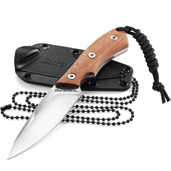 全てのアイテム Duratech ナイフ シースナイフ サバイバルナイフ Knife 天然ウッドハンドル フルタング構造 鏡面仕上げ パラコード ボールチェーン ケース付き Wantannas Go Id