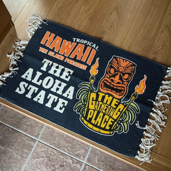 HAWAII キッチンマット インテリア 玄関 愛車に HAWAII TIKI ハワイ COTTON FLOOR MAT コットンフロアマット HAWAIIMATCOO 通販