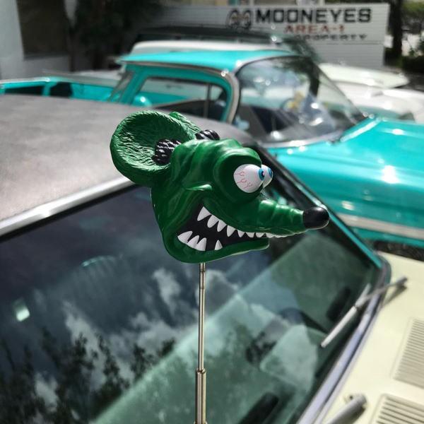 Rat Fink ラットフィンク Face Antenna Topper アンテナ トッパー 車アクセサリー [RAF565GR