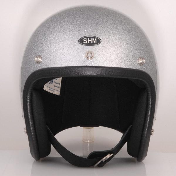 Lot-504 ジェットヘルメット SHM SG規格(全排気量) HELMETS ビンテージモデル スモールジェッペル 日本製 フレーク塗装 SILVER FLAKE｜coo-eshop｜03