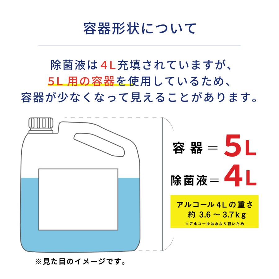 アルコール77％ 製剤a 16L 【4リットル×4個】 業務用 日本製 BY ROLAND アルコール除菌 詰替え用 除菌液 大容量の画像