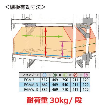 アボジワゴン　3段　KEAW-3　折りたたみ式　W933×D505×H958（送料無料、代引不可）