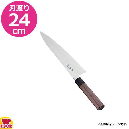 河村刃物 堺菊守 モリブデン和式 紫壇八角柄 牛刀 24cm（送料無料、代引OK） : 堺菊守