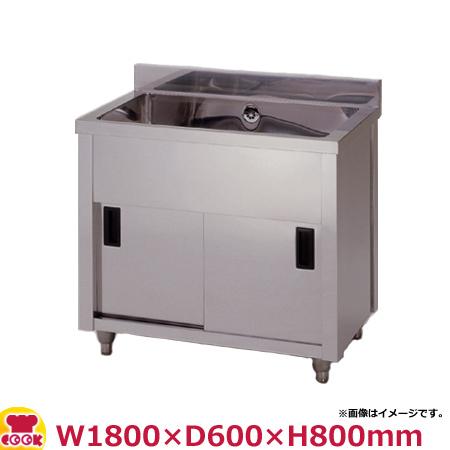 東製作所 一槽キャビネットシンク AP1-1800H W1800×D600×H800（送料無料、代引不可）