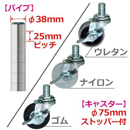 シンコー 作業台（キャスター付） SUS430 WBC-7560 ベタ棚 750×600×800（送料無料、代引不可）｜cookcook｜03