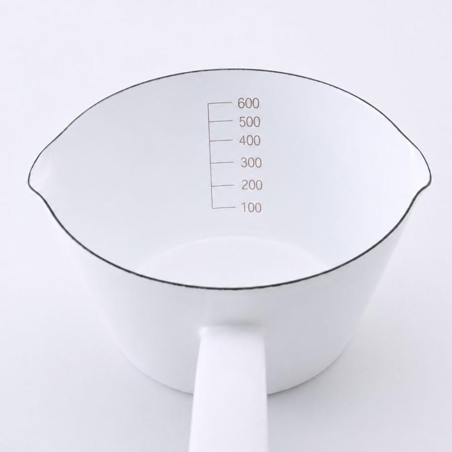 富士ホーロー 目盛付き ミルクパン 14cm ホーロー IH対応 0.8L メモリ付き N-14M 片手鍋 鍋 ホーロー鍋 調理器具 | 富士ホーロー | 03