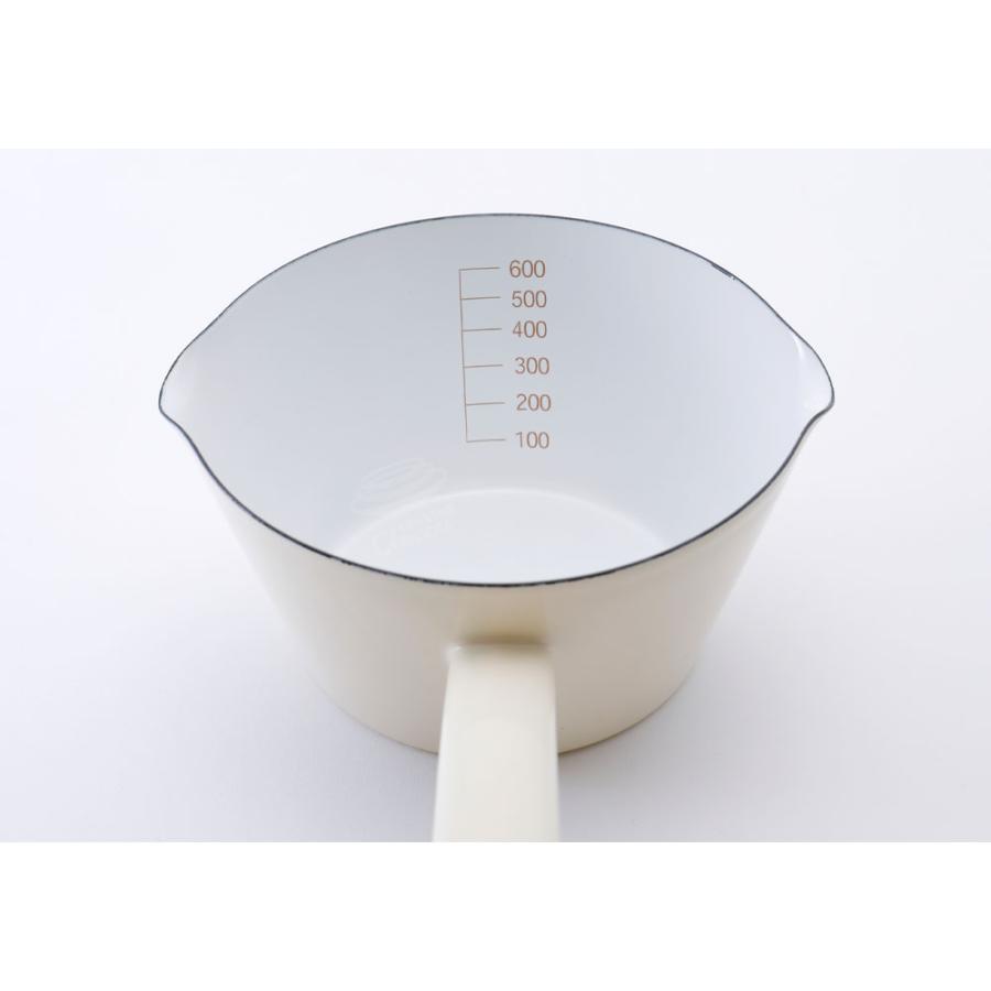 富士ホーロー 目盛付き ミルクパン 14cm ホーロー IH対応 0.8L メモリ