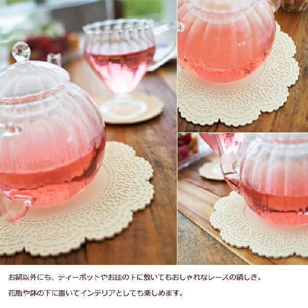 Trivet トリベット 鍋敷き Lace レース アイボリー 鍋しき