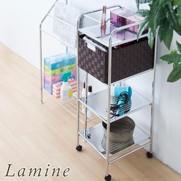 ＜送料無料＞キッチンワゴン　スチール　４段　キャスター付き |  | 02