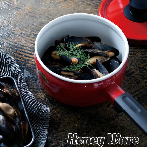 富士ホーロー ソリッド ホーロー ソースパン 18cm IH対応 ホーロー鍋