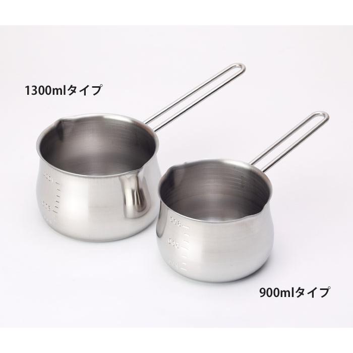 タケコシ ミルクパン 13cm 1.3L 1000ml 目盛り付き 18-8 ステンレス