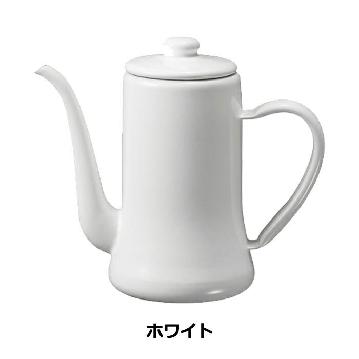 月兎印 スリムポット 1.7L ホワイト・レッド IH対応 野田琺瑯 ホーロー
