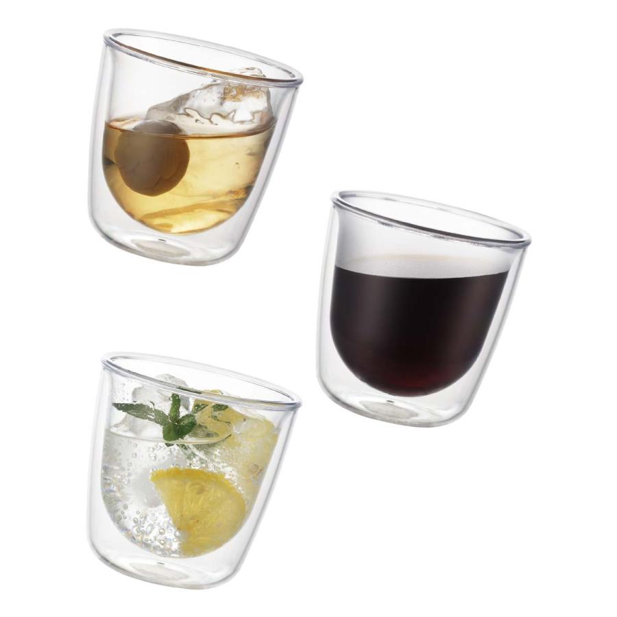 われないダブルウォールグラス ワイド 200ml クリア トライタン 曙産業