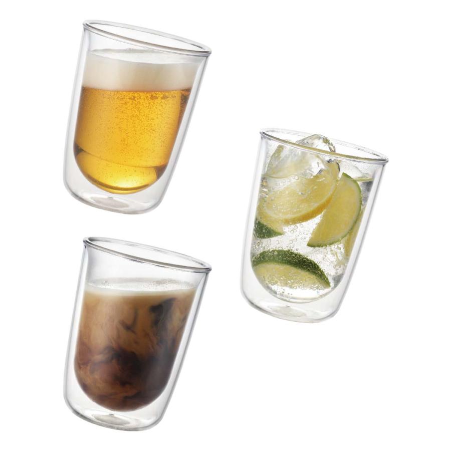 われないダブルウォールグラス ワイド 300ml クリア トライタン 曙産業