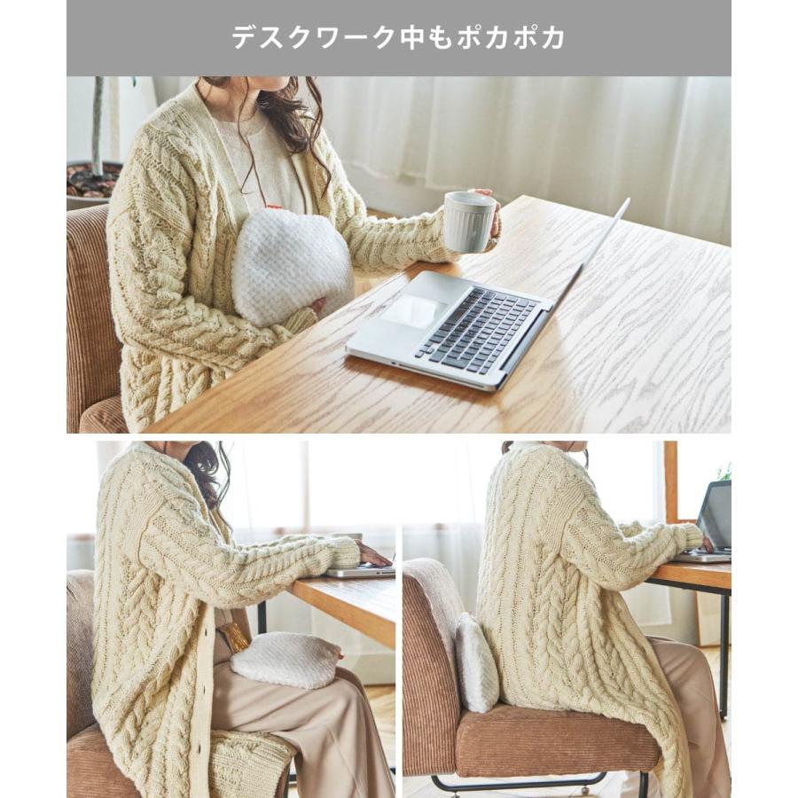 e湯たんぽ 蓄熱式 コードレス ワッフルファーカバー付き SHIZUKU AEY