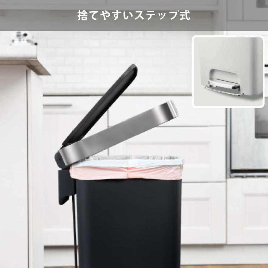 EKO ハナステップビン 45L ペダル式 EK6266 イーケーオー　ごみ箱 ステップ式 ダストボックス ふた付き 大容量 爆買 母の日