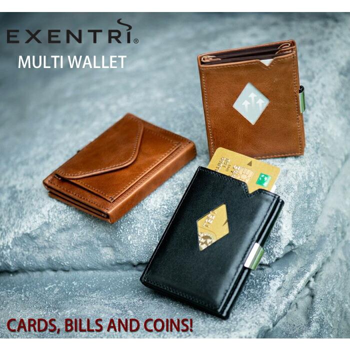 EXENTRI エキセントリ マルチウォレット スキミング防止 RFIDブロック
