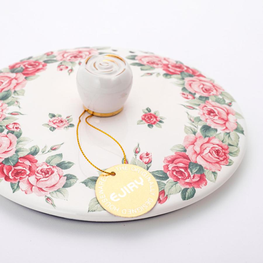 エジリー（EJIRY） インペリアルローズ 琺瑯 片手鍋 18cm 薔薇 ガス火