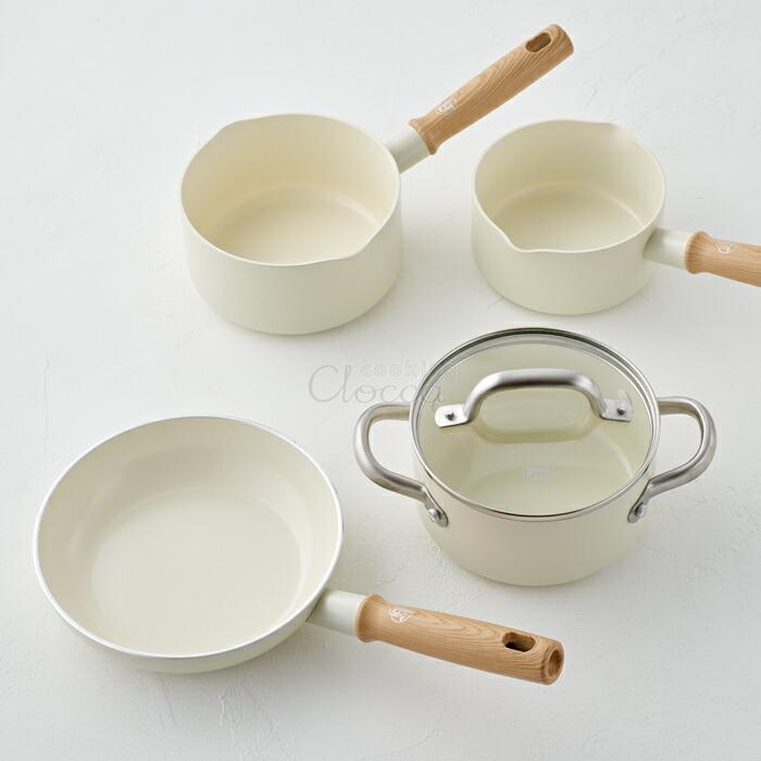 GREEN CHEF グリーンシェフ ビンテージホワイト ソースパン 14cm IH