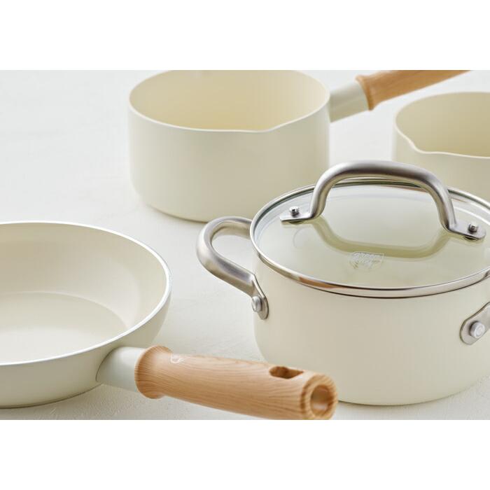 GREEN CHEF グリーンシェフ ビンテージホワイト ソースパン 14cm IH