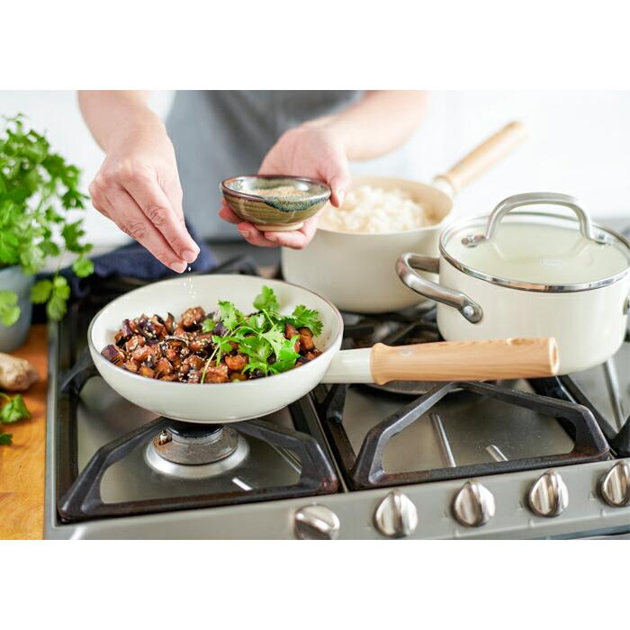 GREEN CHEF グリーンシェフ ビンテージ ホワイト 4点セット ソースパン