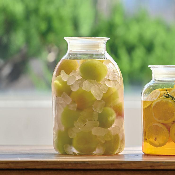 ハリオ ガラスのある生活 ガラスの手仕事保存びん クリア 2000ml HARIO