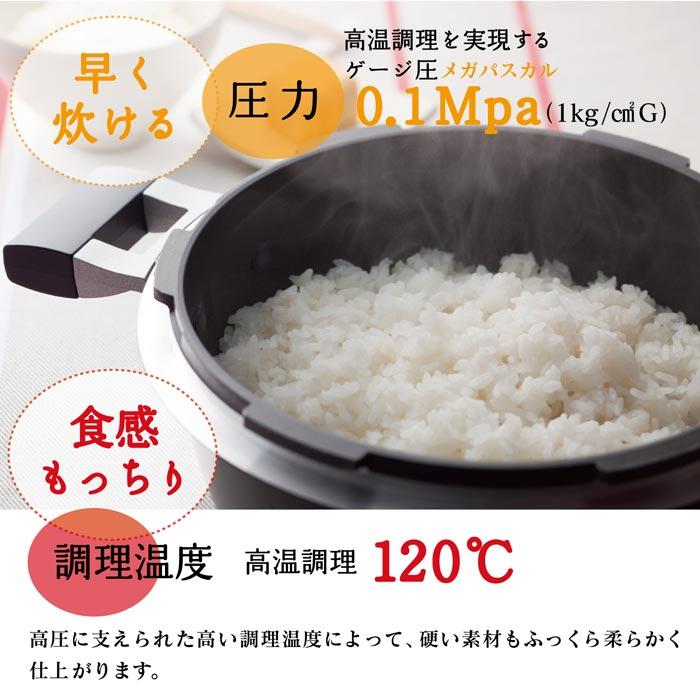 北陸アルミニウム EGG FORM エッグフォルム 圧力鍋 4.2L IH対応 