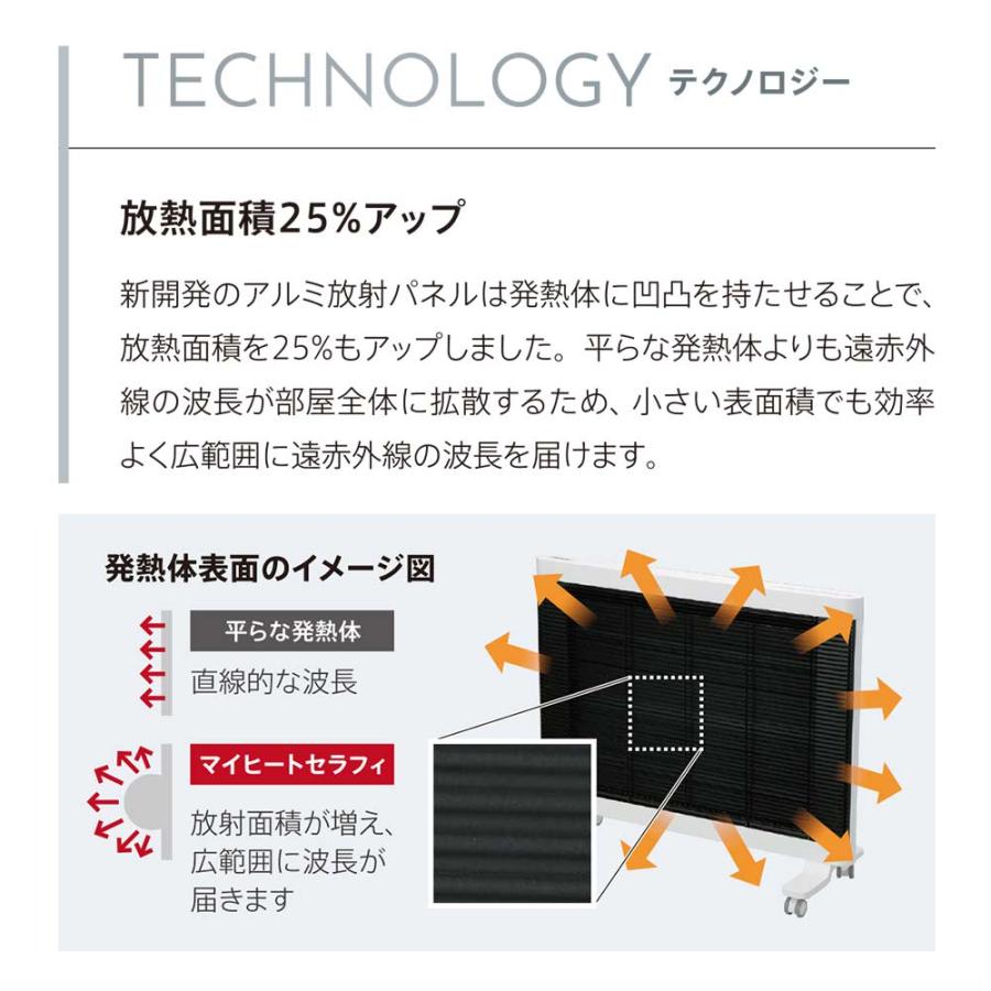 マイヒート セラフィ 1200 遠赤外線 パネルヒーター ホワイト MHS-1200A(W) インターセントラル |  | 05