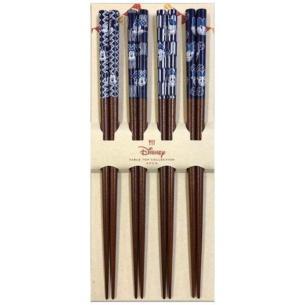 ディズニー 箸 4膳セット スタンダードキャラクター 小紋 イシダ メール便 送料無料 クラシック