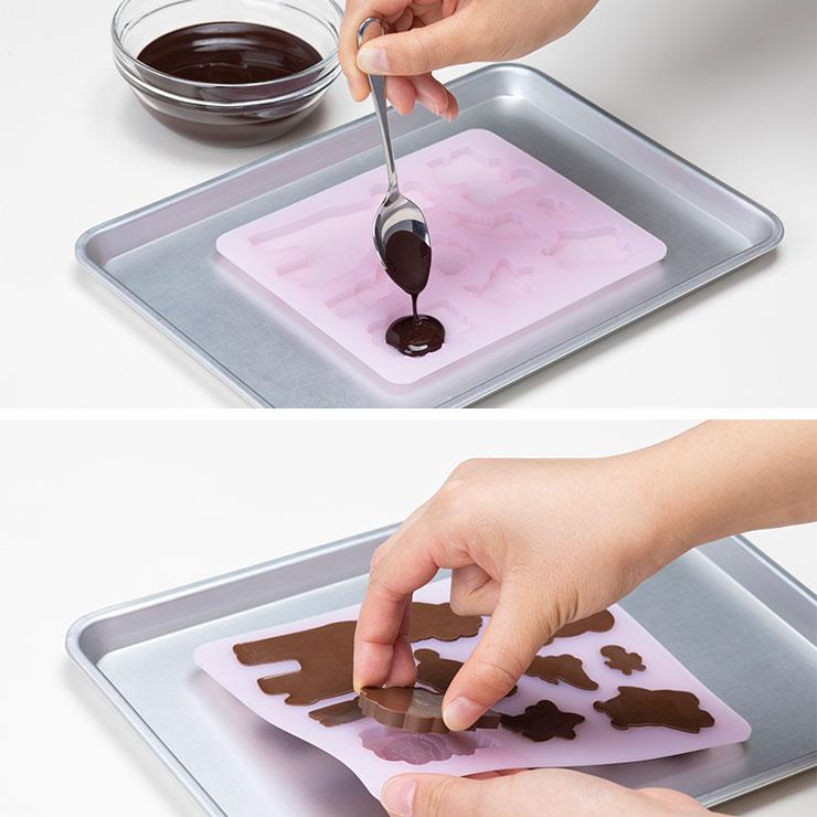 貝印 たべっ子どうぶつ シリコーンチョコ型 DL8102 kai たべっこ