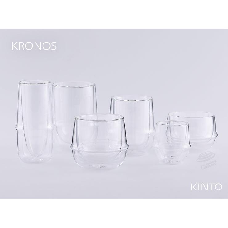 きんのグラス KINTO（キントー） クロノス ダブルウォール アイスティーグラス 350ml