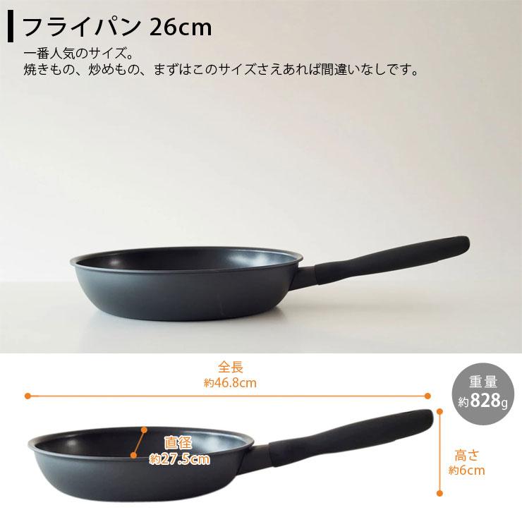 MEYER（マイヤー） ミッドナイト フライパン 26cm IH対応 ブラック