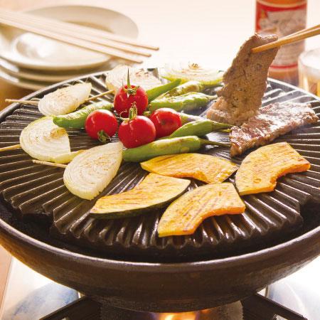 長谷園 微煙陶炉 やきやきさん 大 卓上グリル 焼肉 プレート　蓋付き 長谷園 微煙陶炉 やきやきさん 大 AND-18 直火専用 長谷製陶