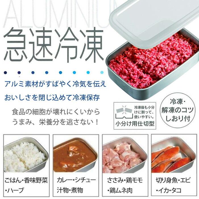 スケーター アルミ 保存容器 急速冷凍保存 S 500ml AKH2 : クッキング