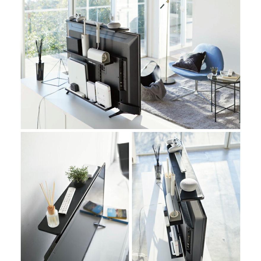 山崎実業 スマート テレビ上＆裏ラック ワイド ブラック 4883 yamazaki