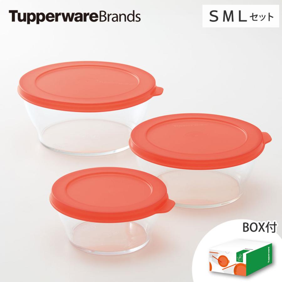 タッパー クリスタルディッシュ SML ギフト 3個セット Tupperware タッパーウェア B1144-00　保存容器 セット 密封容器  プラスチック サラダボウル デザート : tupperware-b1144 : クッキングクロッカ - 通販 - Yahoo!ショッピング