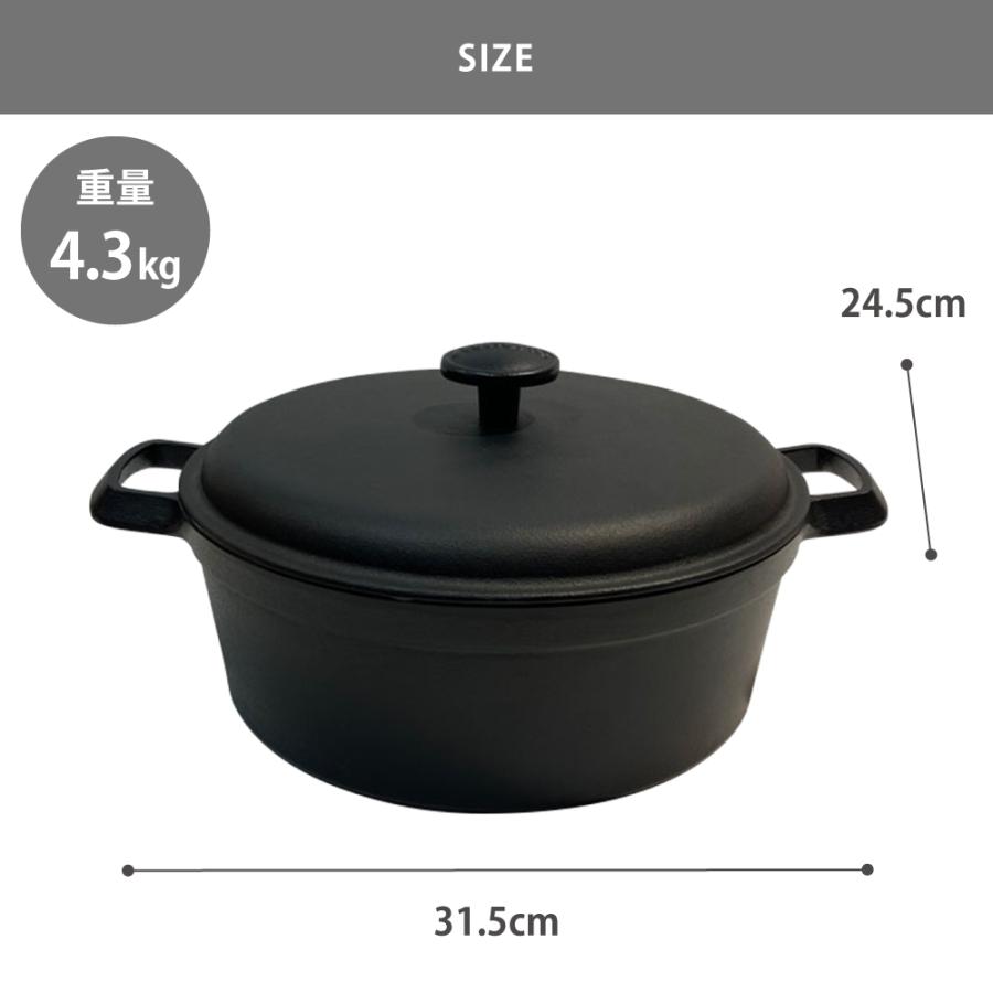 岩鋳（IWACHU） ファミリーシチューパン 23cm 南部鉄器 直火 IH対応 鉄