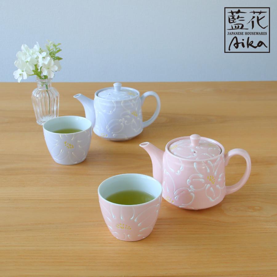 波佐見焼　手描き花器3点セット 花霞 ポット 波佐見焼 藍花【 ティーポット 急須 460ml 食器