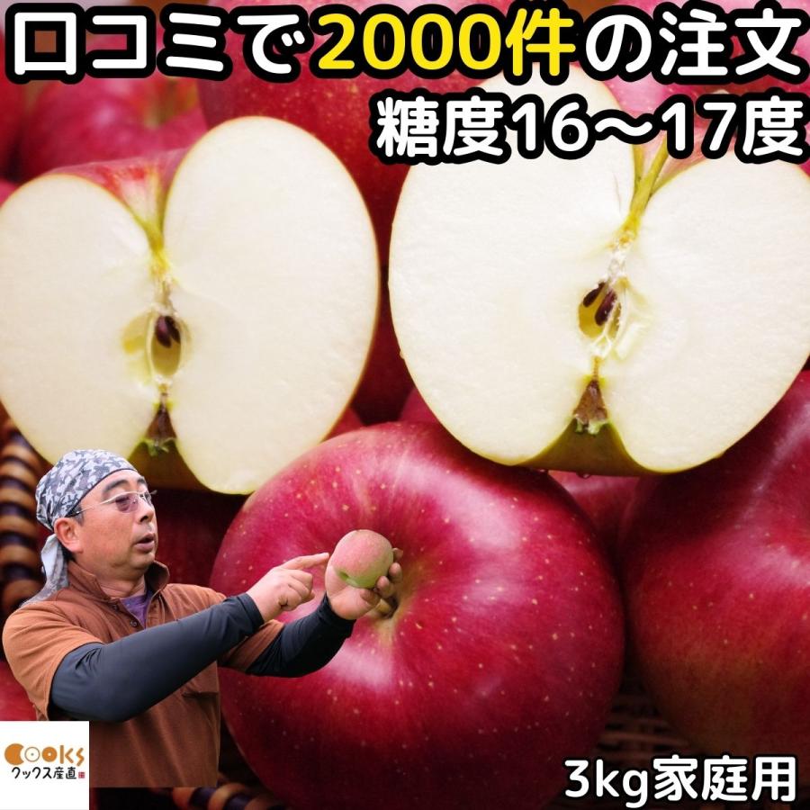 りんご 訳あり シナノスイート 3kg 6〜12玉 家庭用 口コミ2000件 糖度