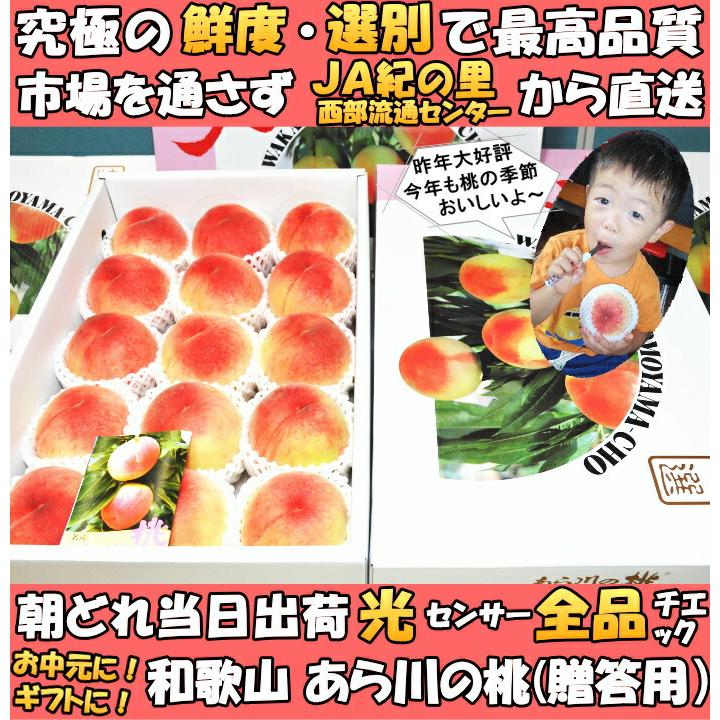 桃 和歌山 お中元 ギフト あら川の桃 4kg 13玉 大玉 青秀 高級デパート