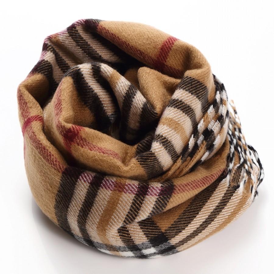 美品 未使用 イングランド BURBERRY マフラー キャメル 濃い チェック 美品 未使用 イングランド BURBERRY マフラー キャメル 濃い チェック