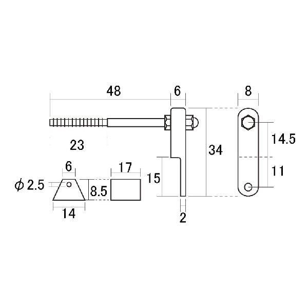 SCUD ATB-NS ピックガードブラケット アーチトップギター用